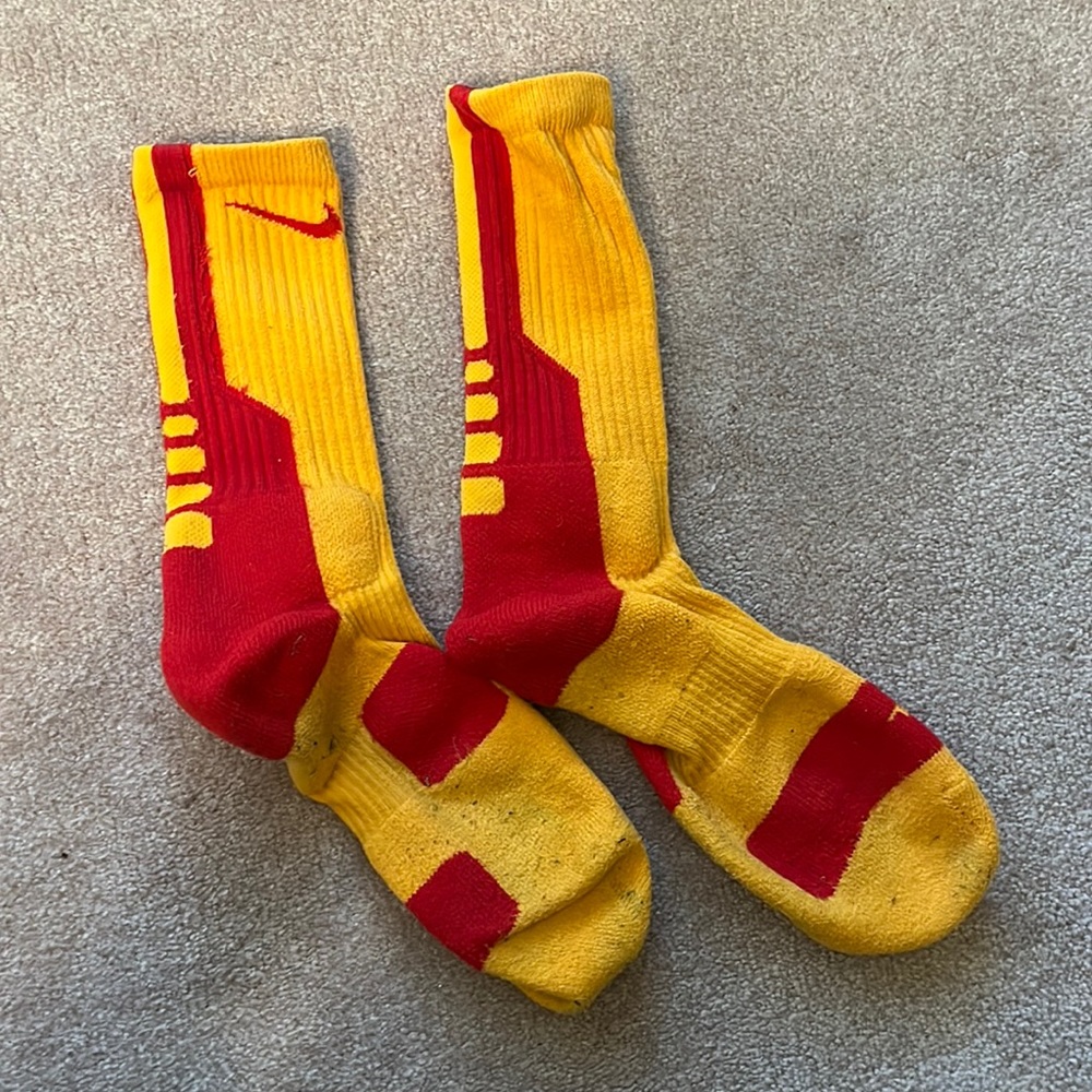 NIKE DRYFIT orange & red socks